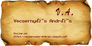 Vecsernyés András névjegykártya